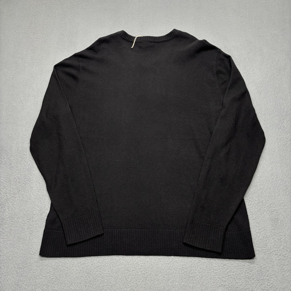 Smartwool Sweater Mens XL Black Merino Wool Blend V Neck Pullover Granola Hiking - Picture 9 of 11